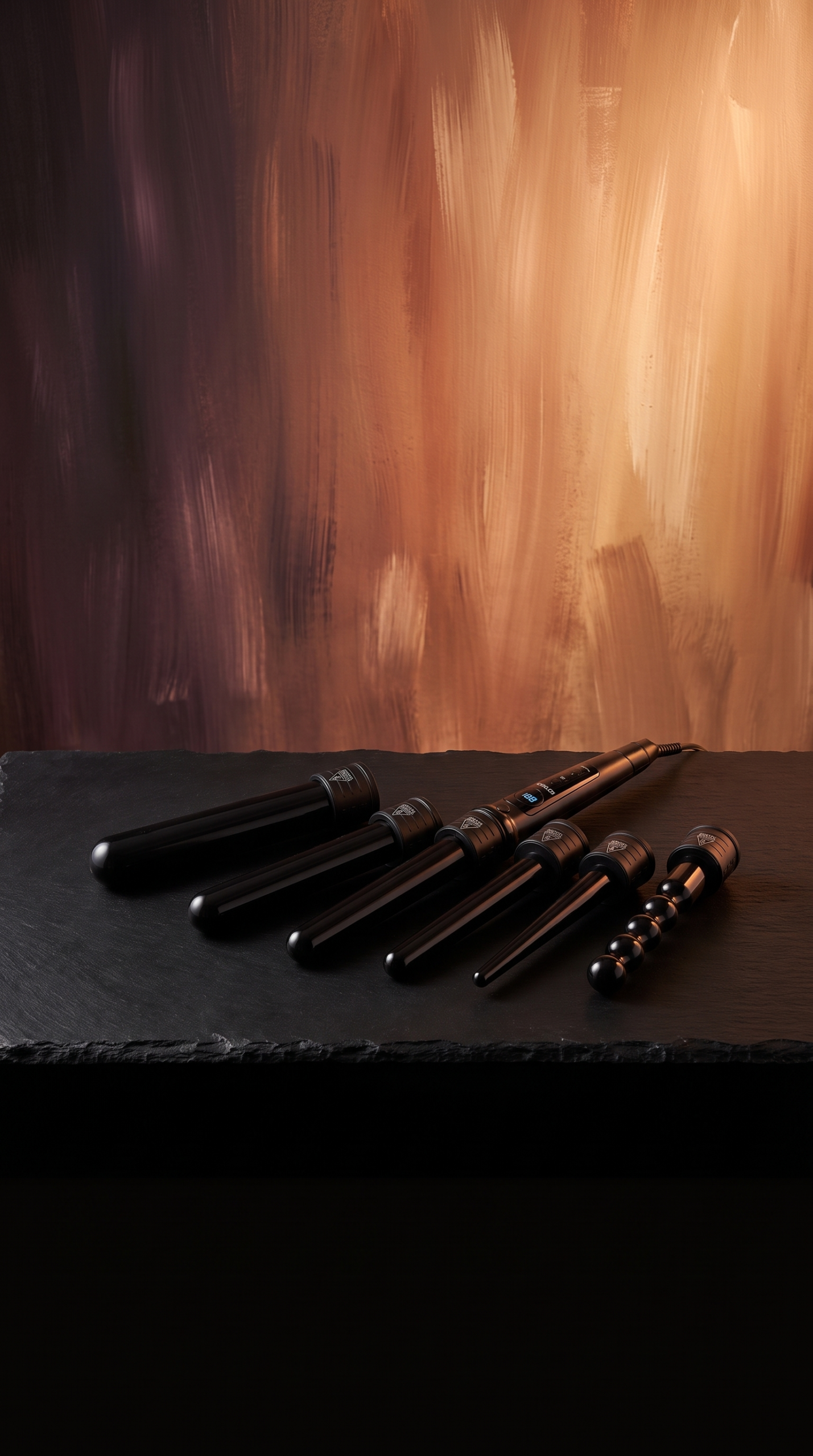 Das Set mit den sechs Aufsätzen für die Locken
