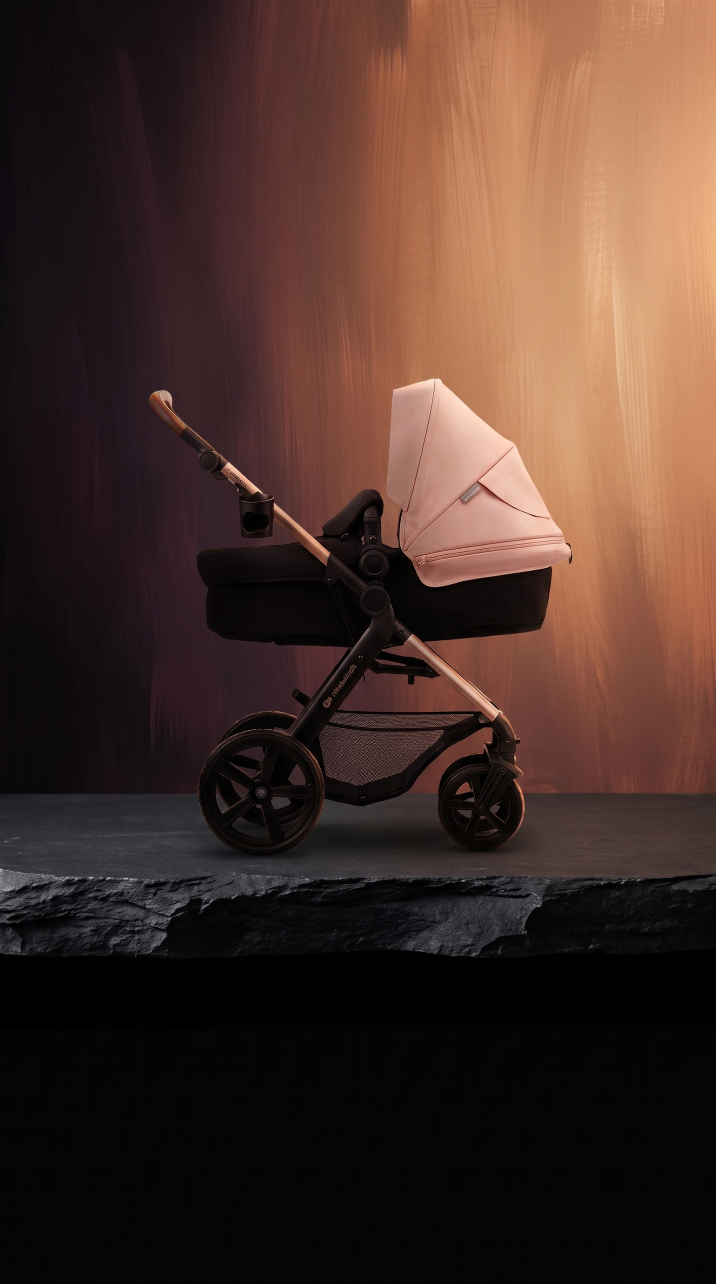 Der beige Wagen mit dem Schaumrad