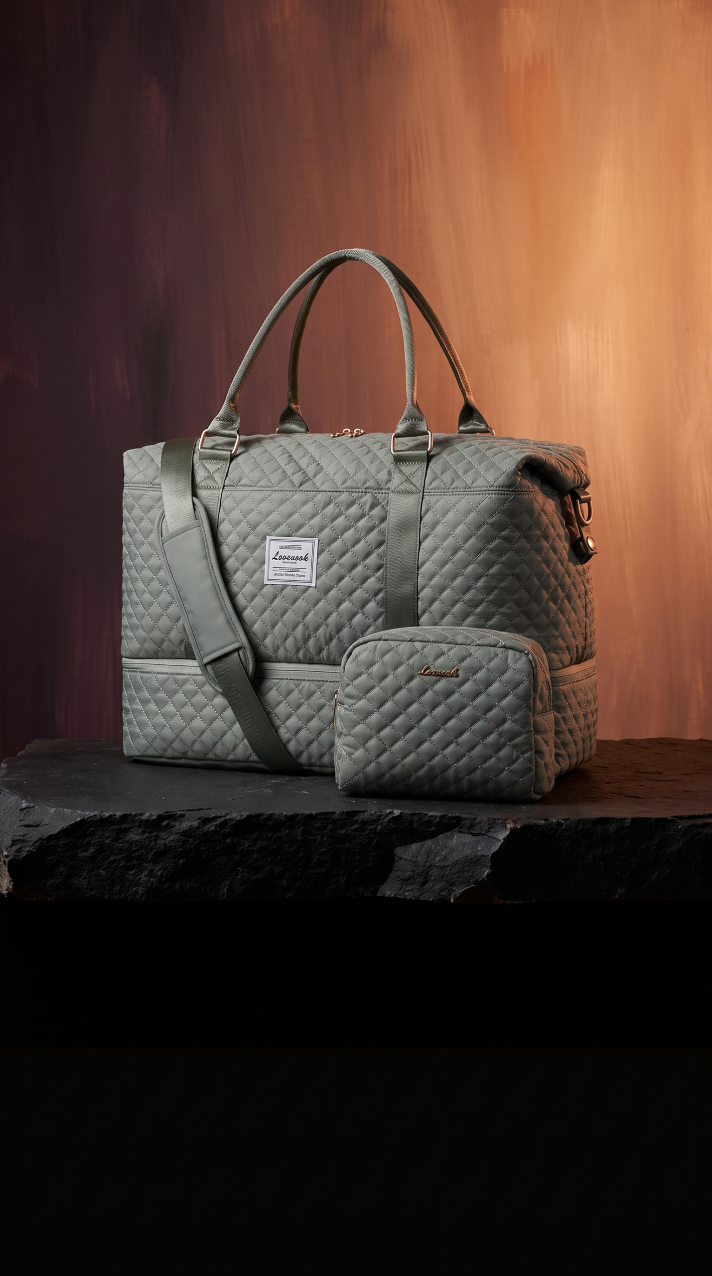 Die gesteppte Kliniktasche mit dem Schuhfach